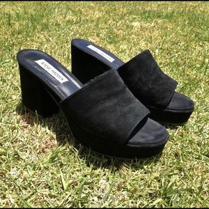 Steve Madden Black Suede Heels